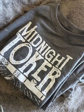 Midnight Toker Gray Graphic Crewneck Long Sleeve Shirt | Pre-Loved | Adult Large